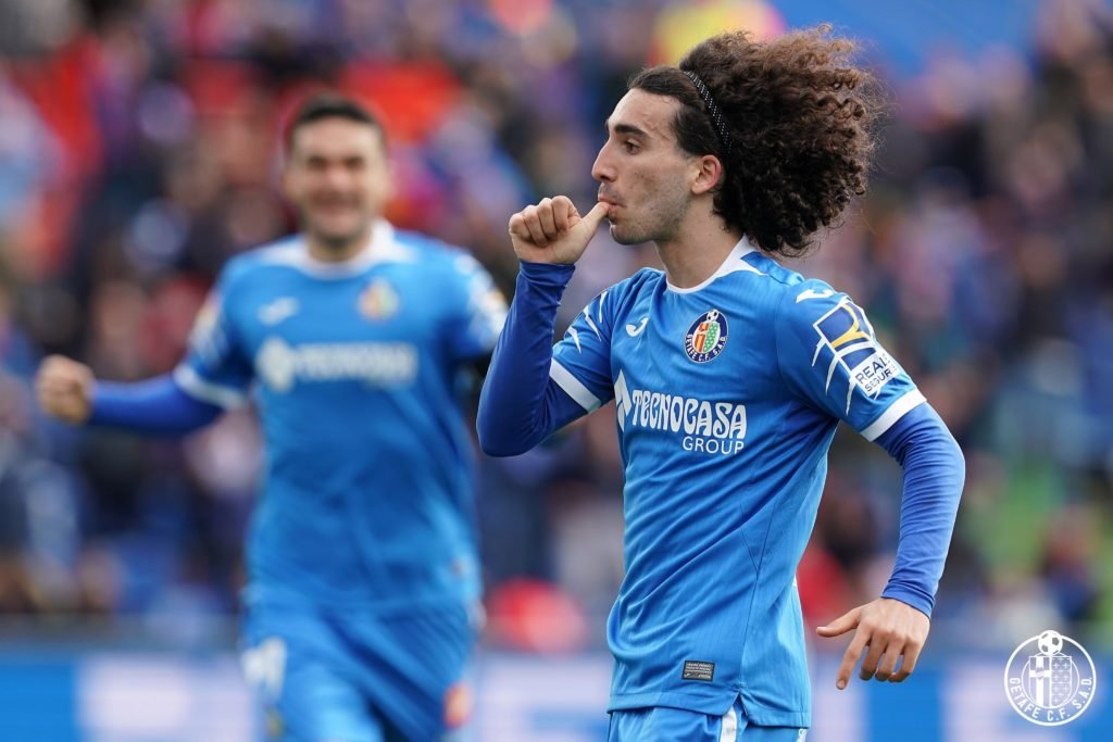 Cucurella celebrando el 1-0 | Foto: Getafe CF