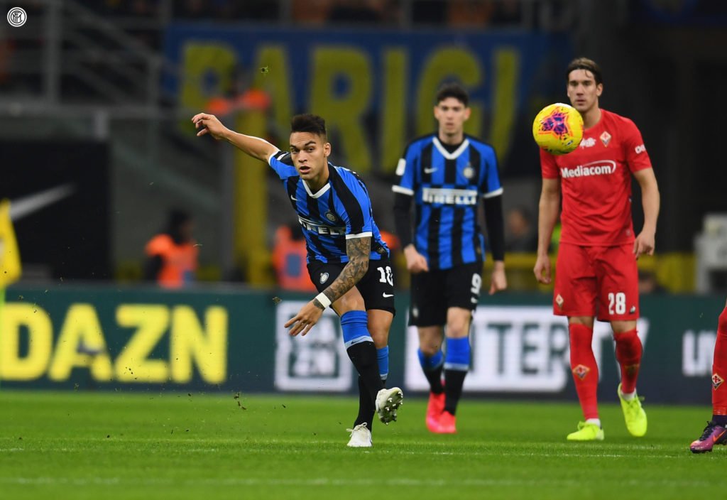 Lautaro golpeando un balón | Foto: Inter