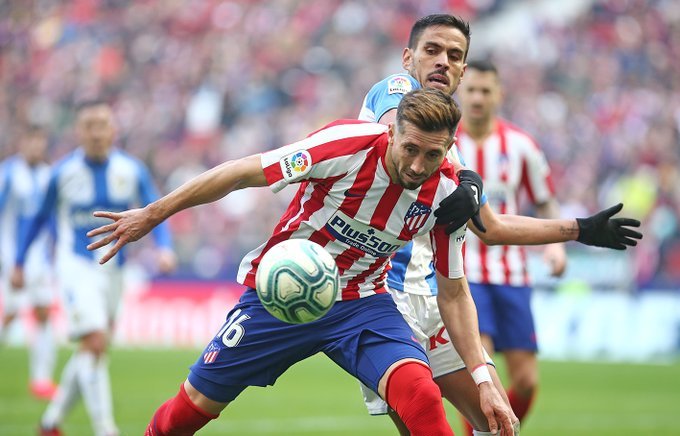 Herrera luchando un balón contra un jugador del Leganés  | Foto: Atlético 