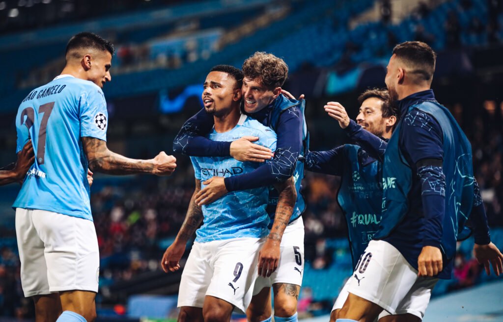 Jugadores del Manchester celebrando un gol | Foto: Manchester City