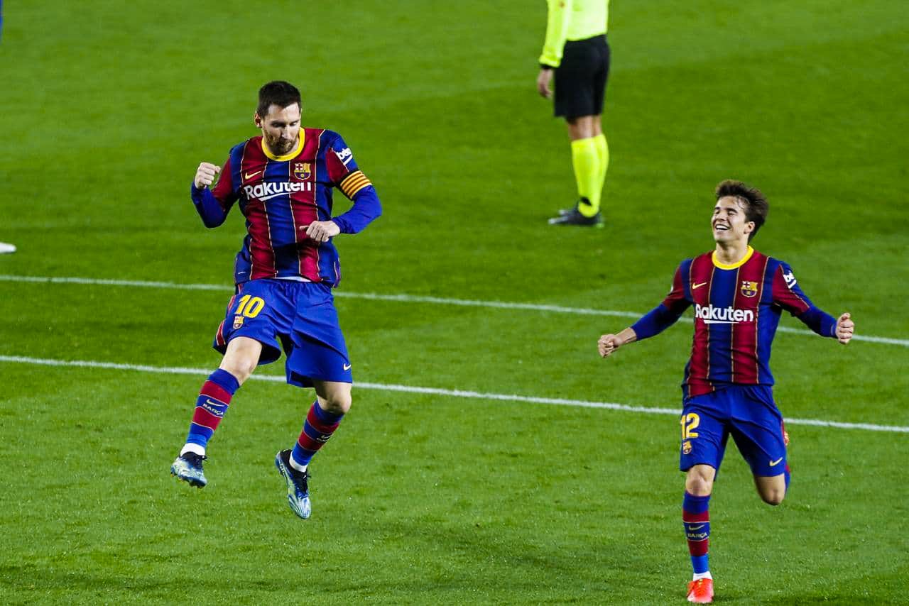 Celebración de Messi en el 2-1 /Fuente: FC Barcelona 